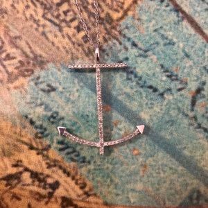 1/10 ct diamond anchor necklace from Zales